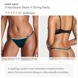 Victoria's secret very sexy v-hardware shine v-string panty MEDIUM